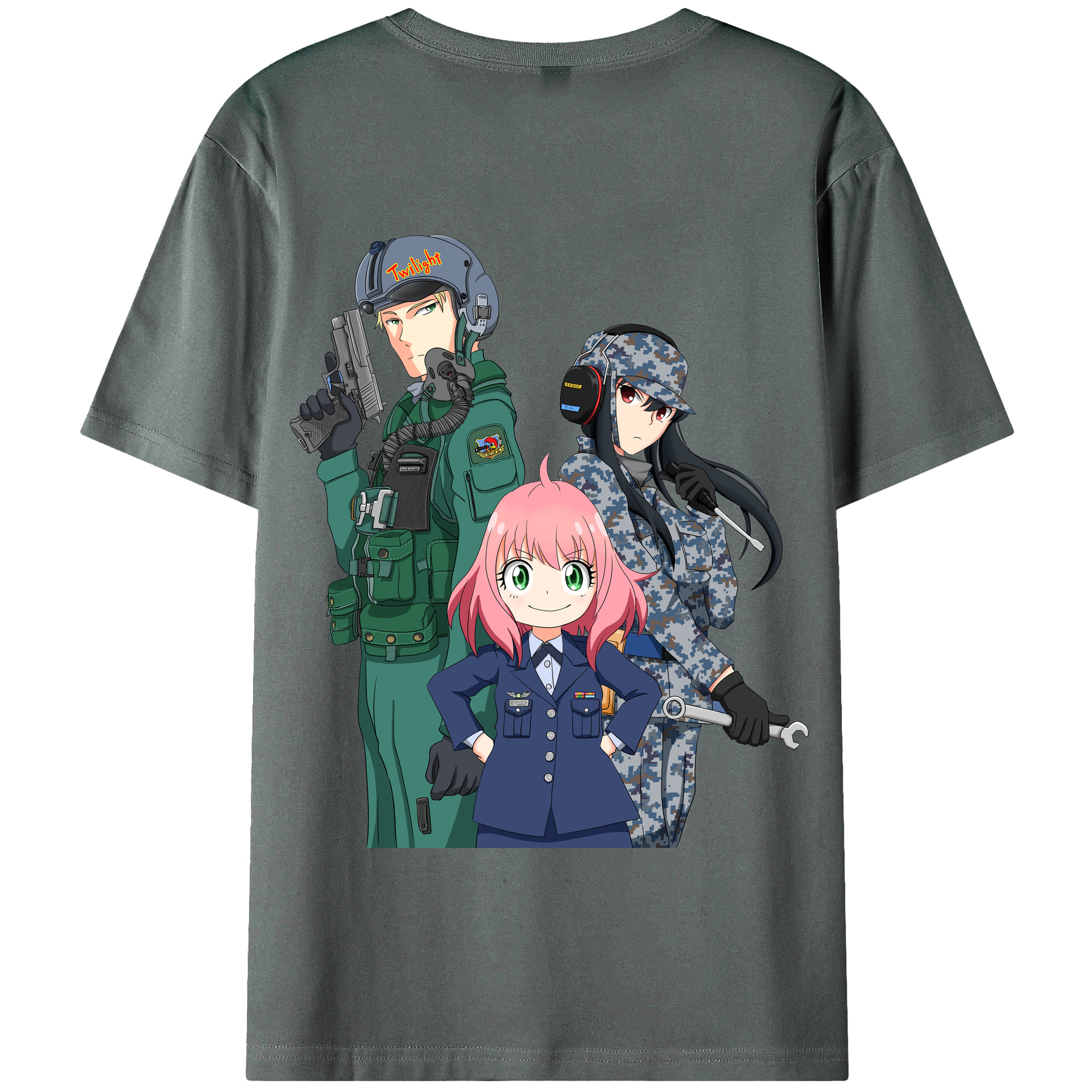 （画像用） SPY×FAMILY间谍家家酒 綿100％半袖Tシャツ（背面プリント）